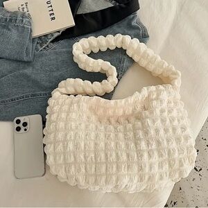 Cream Puffer Bag